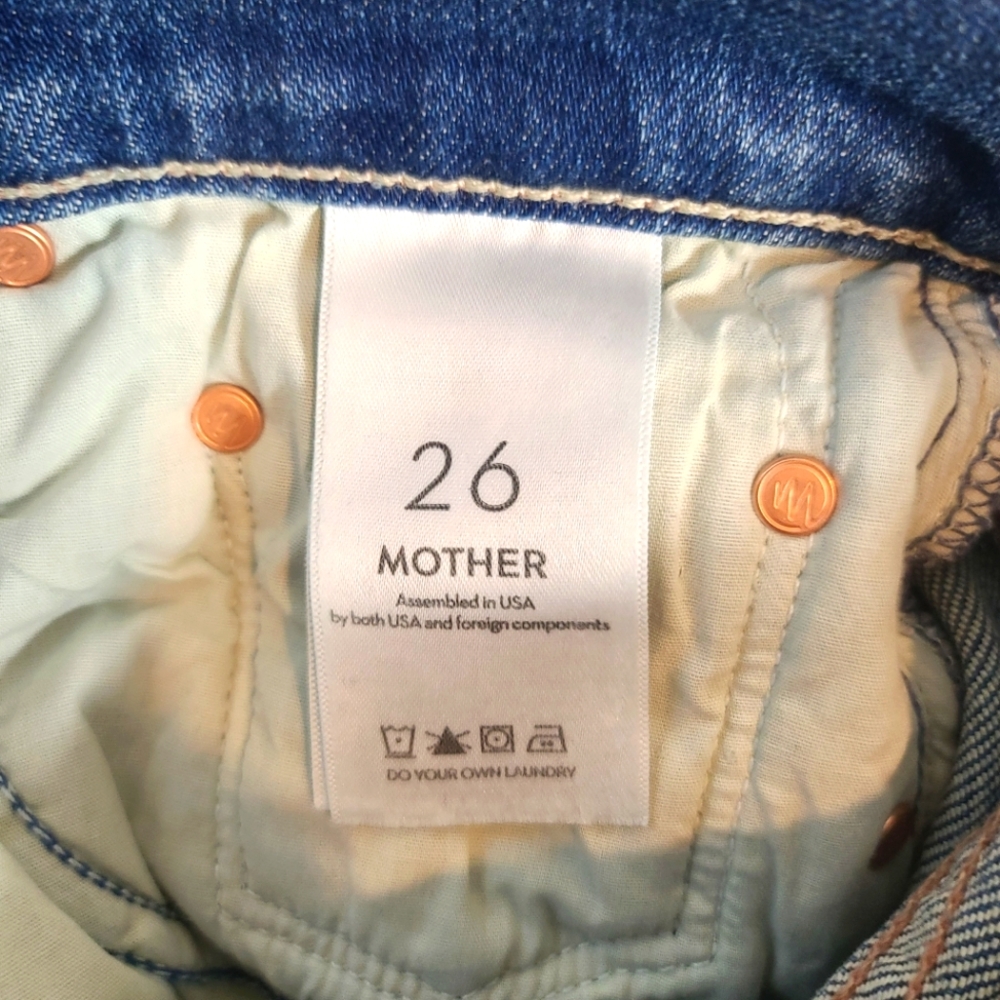 Mother The Tomcat Jeans in Kneeling On Stones Wash NWT Size 26 - Picture 9 of 15
